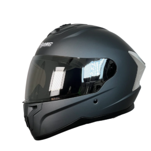 CASCO XTRONG XTR-M70 GRIS MATE SP PLATEADO-CROMADO