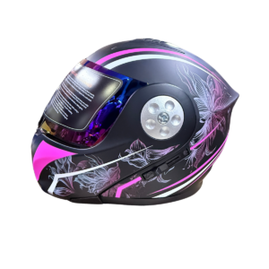 CASCO KRM 317 ABATIBLE NEGRO/ROSADO