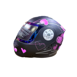 CASCO KRM 317 ABATIBLE  NEGRO/ROSADO