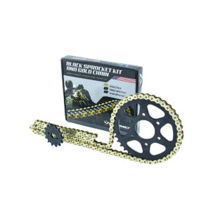 KIT ARRASTRE FP NEG CON CADENA DORADA 14-39T-520H-108-6H 200 NS