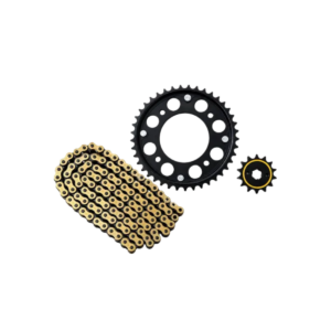 KIT ARRASTRE NEG CADENA DORADA 14-50T 428H-124L-4H XTZ 125