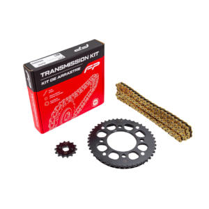 KIT ARRASTRE NEG CON CADENA DORADA 14-45T 428H-132 4H CB190R
